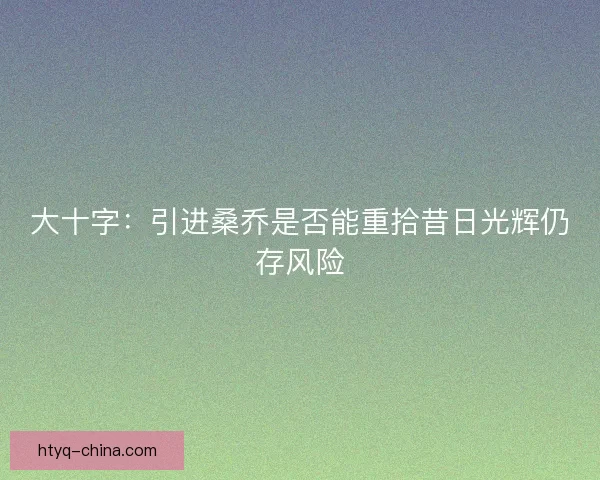大十字：引进桑乔是否能重拾昔日光辉仍存风险