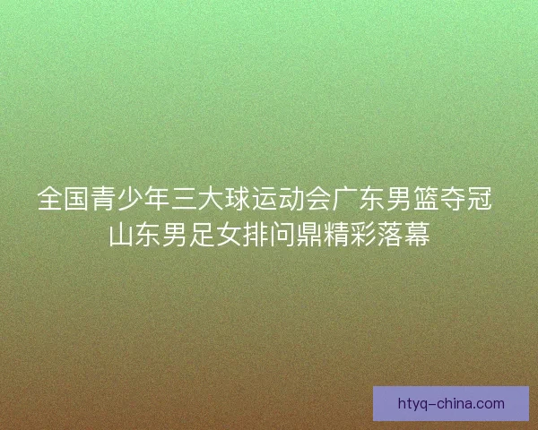 全国青少年三大球运动会广东男篮夺冠 山东男足女排问鼎精彩落幕