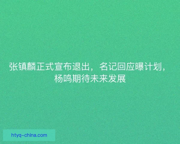 张镇麟正式宣布退出，名记回应曝计划，杨鸣期待未来发展
